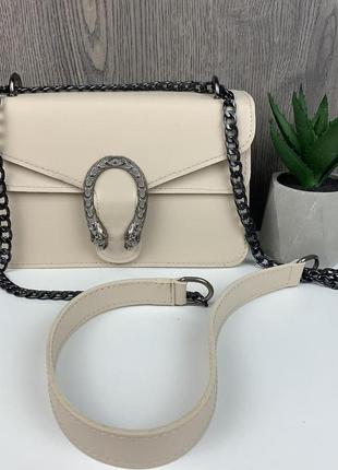 Женская мини сумка клатч в стиле гучи подкова, модная маленькая сумочка на цепочке7 фото