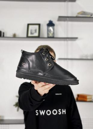 👟 угги ugg neumel leather black / наложка bs👟1 фото