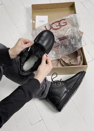 👟 угги ugg neumel leather black / наложка bs👟7 фото