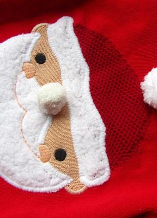 Кофта свитер джемпер mothercare санта новогодний новый год рождественский christmas4 фото