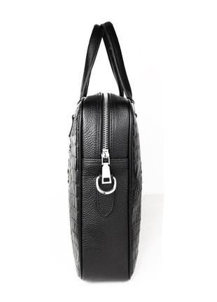 Мужская кожаная сумка портфель для документов в стиле рептилии2 фото