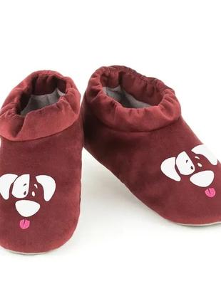 Детские комнатные сапожки с вышивкой собачка,детские тапочки собачки разные цвета и размеры