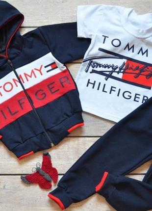 Костюм-тройка с капюшоном "tommy hilfiger" 86-98 рост1 фото