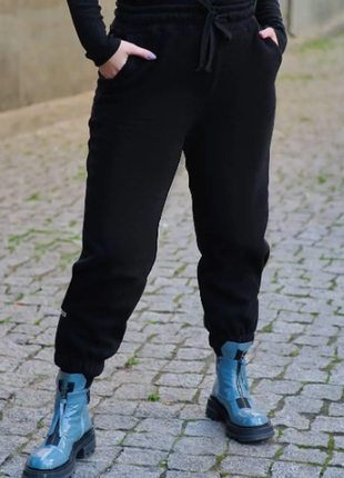 Спортивные штаны джоггеры женские флисовые батал 48-50,52-54,56-58 2plgu1460-196tве4 фото
