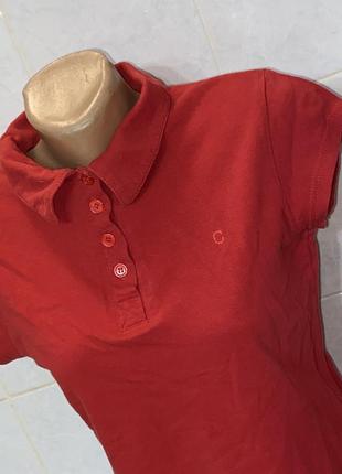Красный поло женский стильный с коротким рукавом рубашка с коротким рукавом5 фото