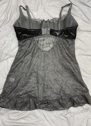 Идеальный черный кружевной сексуальный секси пеньюар велюровый винтажный прозрачный с паролоновими чашками чашка а5 фото