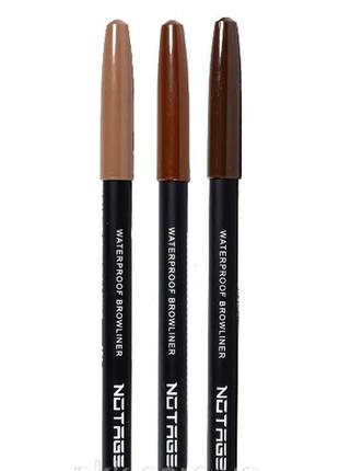 Водостійкий косметичний олівець для брів notage waterproof brow liner1 фото