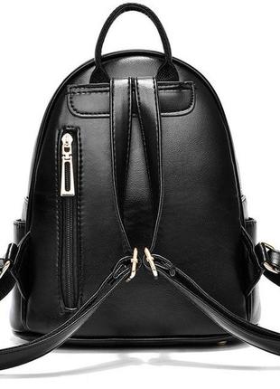 Якісний жіночий міський рюкзак з блискітками вушками | жіночий міні рюкзачок з довгими вухами чорний7 фото