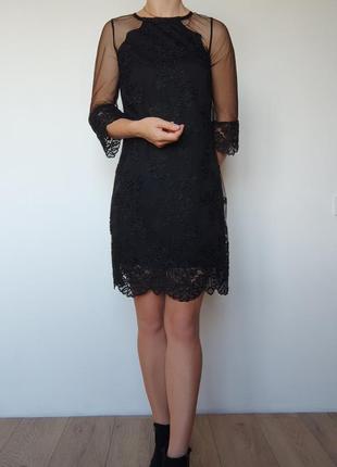 Чорна сукня/ нарядне плаття з фатином, 42-44/ s-m