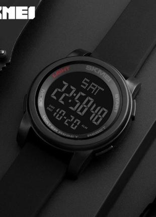 Мужские спортивные наручные часы skmei 1257 электронные с подсветкой, армейские цифровые часы9 фото