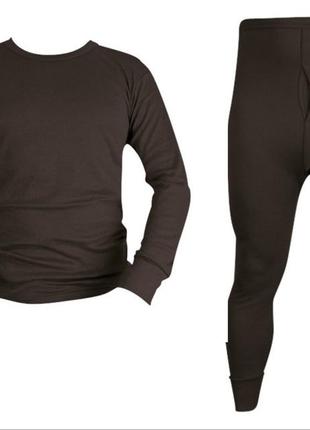 Чоловіча термобілизна тактична військова набір kombat uk зсу (всу) thermal set чорний xxl ku_22