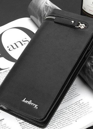 Чоловіче портмоне клатч baellery italia. гаманець еко шкіра чорний