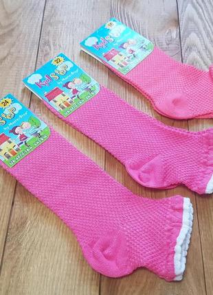 Шкарпетки для дівчинки коралові "літо", розмір 24 / 10-12 років