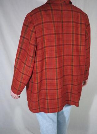 Льняний вінтажний піджак в клітинку сорочка рубашка stmichael10 фото