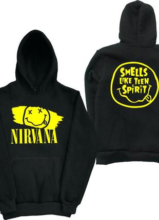 Толстовка худи нирвана. nirvana рок 2xs-2xl