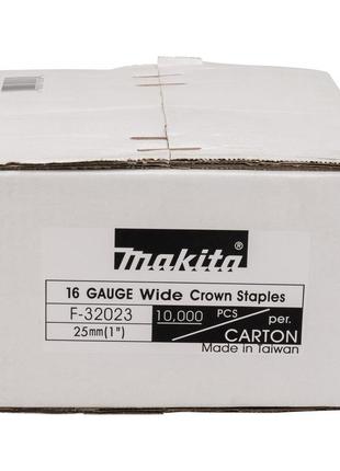 Скоби для степлера 25 х 25 мм 16ga makita f-32023 (10000 шт)3 фото