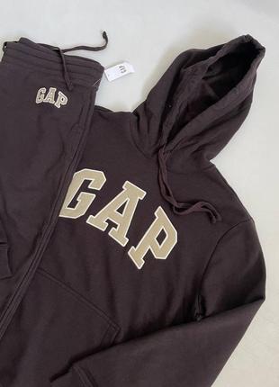 Костюм gap геп коричневый худи штаны3 фото