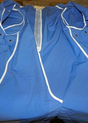 Супер класна дихаюча куртка-дощовик волошкового кольору mango4 фото