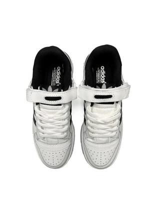 Жіночі кросівки adidas forum low white black new5 фото