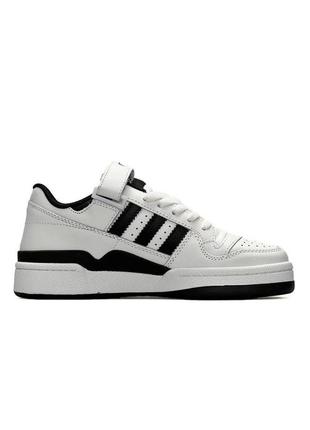 Жіночі кросівки adidas forum low white black new3 фото
