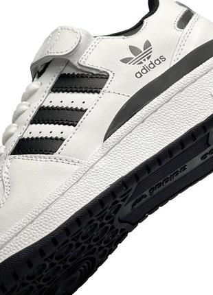 Жіночі кросівки adidas forum low white black new9 фото