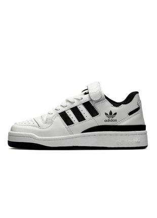 Жіночі кросівки adidas forum low white black new1 фото