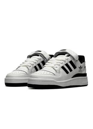 Жіночі кросівки adidas forum low white black new4 фото