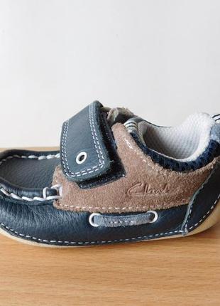 Кожаные кроссовки, мокасины clarks 19р. стелька 12 см2 фото