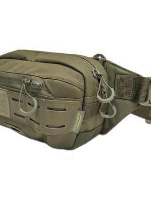 Тактическая поясная сумка – бананка, военная сумка на пояс, подсумок универсальный с креплением molle. тбп-1о2 фото