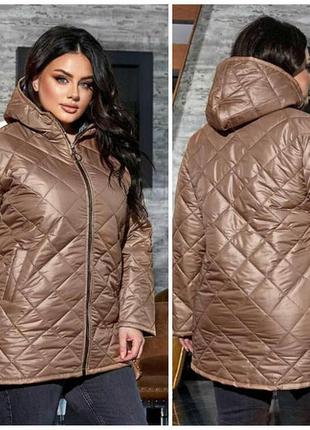 Комфортные демисезонные женские куртки, большие размеры батал до гг 622 фото