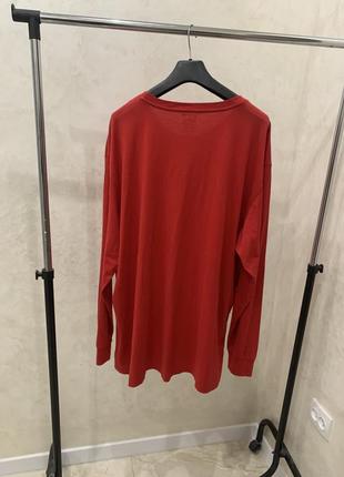 Лонгслив кофта свитер тонкий polo ralph lauren красный мужской4 фото