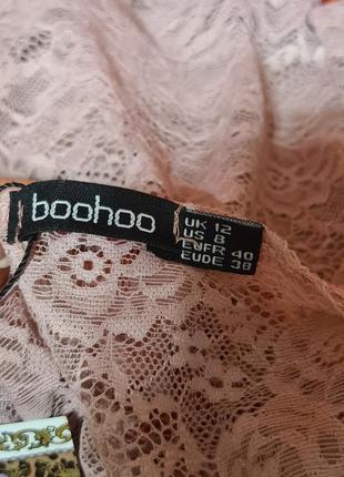 Новое ажурное боди boohoo с длинными рукавами6 фото