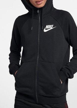 Шикарное зип худи, толстовка nike w nsw rally zip hoodie black