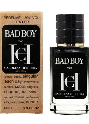 Carolina herrera bad boy tester lux, мужской, 60 мл