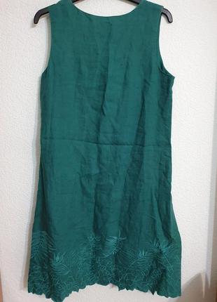 Красивое льняное  платье сарафан2 фото
