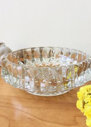 Велика скляна попільничка, салатниця скло, ваза для фруктів срср8 фото