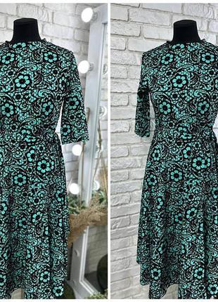 Эффектные трикотажные платья, платье с бархатистым узором2 фото