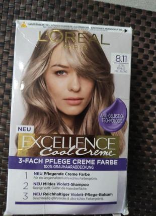 Краска для волос loreal execellence 8.11