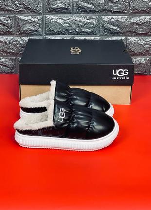 Дуті тапочки угг ugg australia шкіряні на хутрі дутищі угг, сноубутси чоловічі дутики2 фото