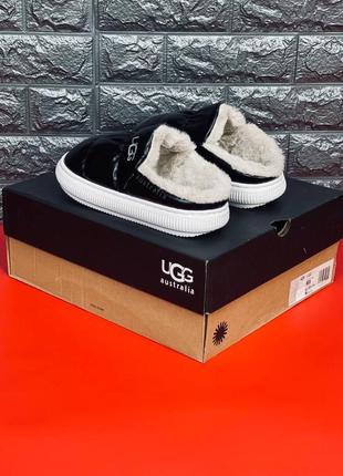 Дутые тапочки угг ugg australia кожаные на меху дущи угг, сноубутсы мужские дутики6 фото