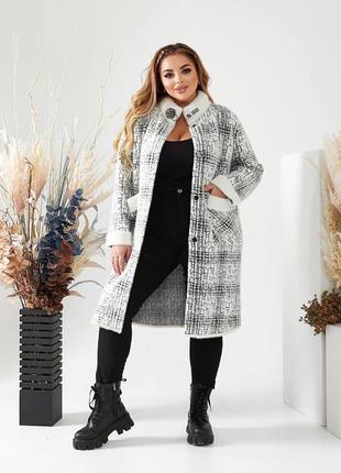 Альпака! жіночий теплий кардиган пальто з альпаки, шуба, шубка, кожух батал, великий розмір xxl 2xl6 фото