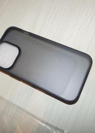 Протиударний tpu+pc чохол для iphone 13 pro black matte2 фото