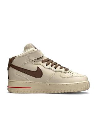 Зимові жіночі кросівки nike air force 1 high з хутром3 фото