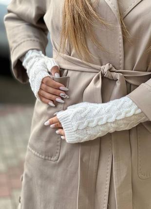 Митенка а4 белая