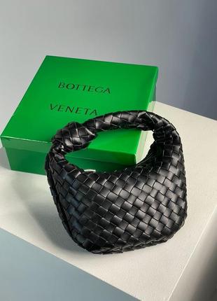 Женская сумка в черном цвете bottega veneta  хобо мягкая кожаная премиум ботега9 фото