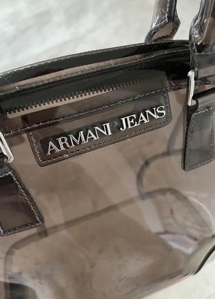 Женская прозрачная сумка armani jeans4 фото