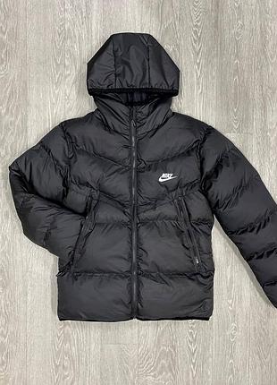 Зимнияя мужская куртка пуховик чоловічий чорний пуховик зимовий куртка nike