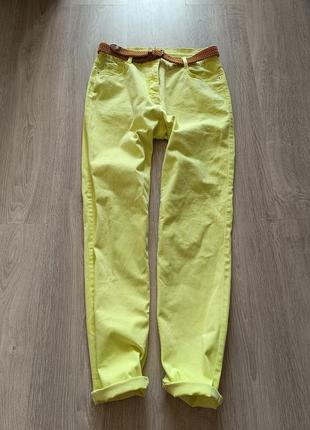 Круті неонові джинси лимонні лайм2 фото