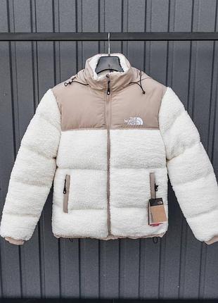 Зимняя мужская меховая куртка пуховик зимова чоловіча куртка хутряна шерпа пуховик XL / 50