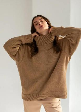 Новый коричневый джемпер h&m